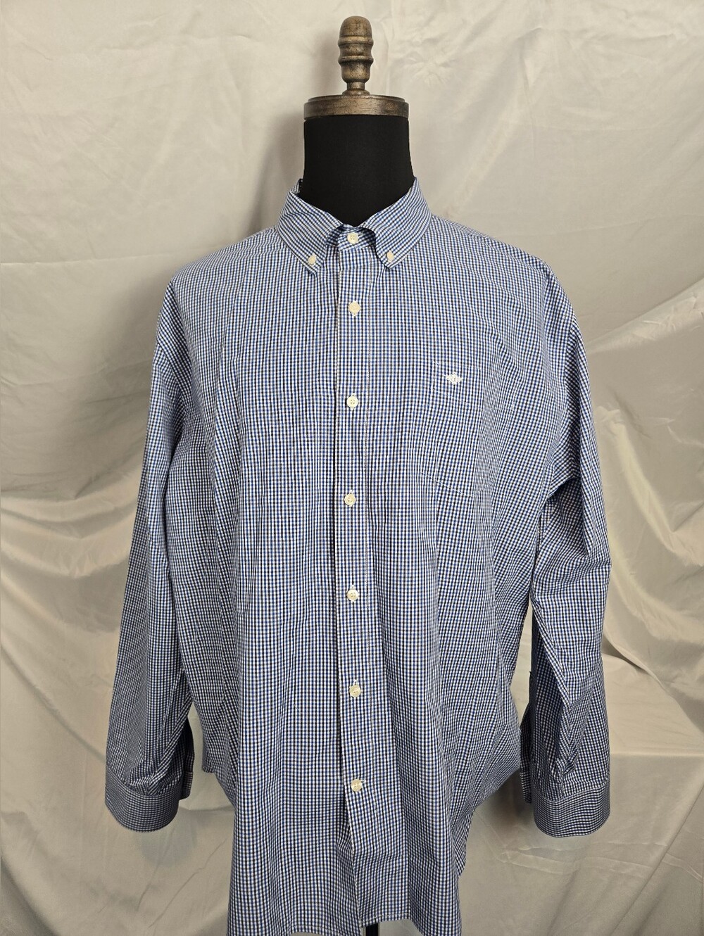 Dockers Blue Gingham Button-Down Shirt. TM